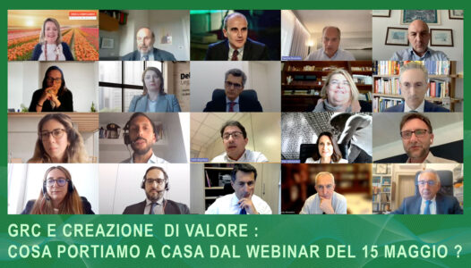 GRC e creazione  di valore: cosa portiamo a casa dal webinar del 15 maggio?